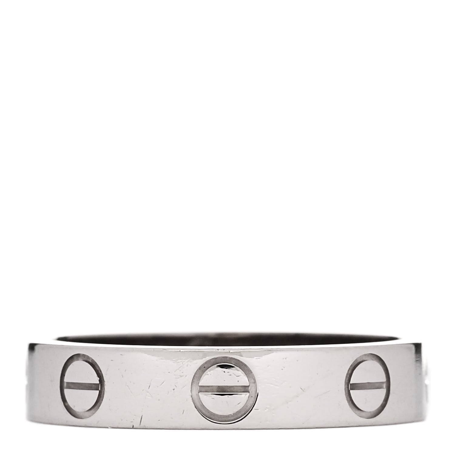 Cartier 18K White Gold 3.5mm LOVE Wedding Band Ring 50 5.25 3 of 5
