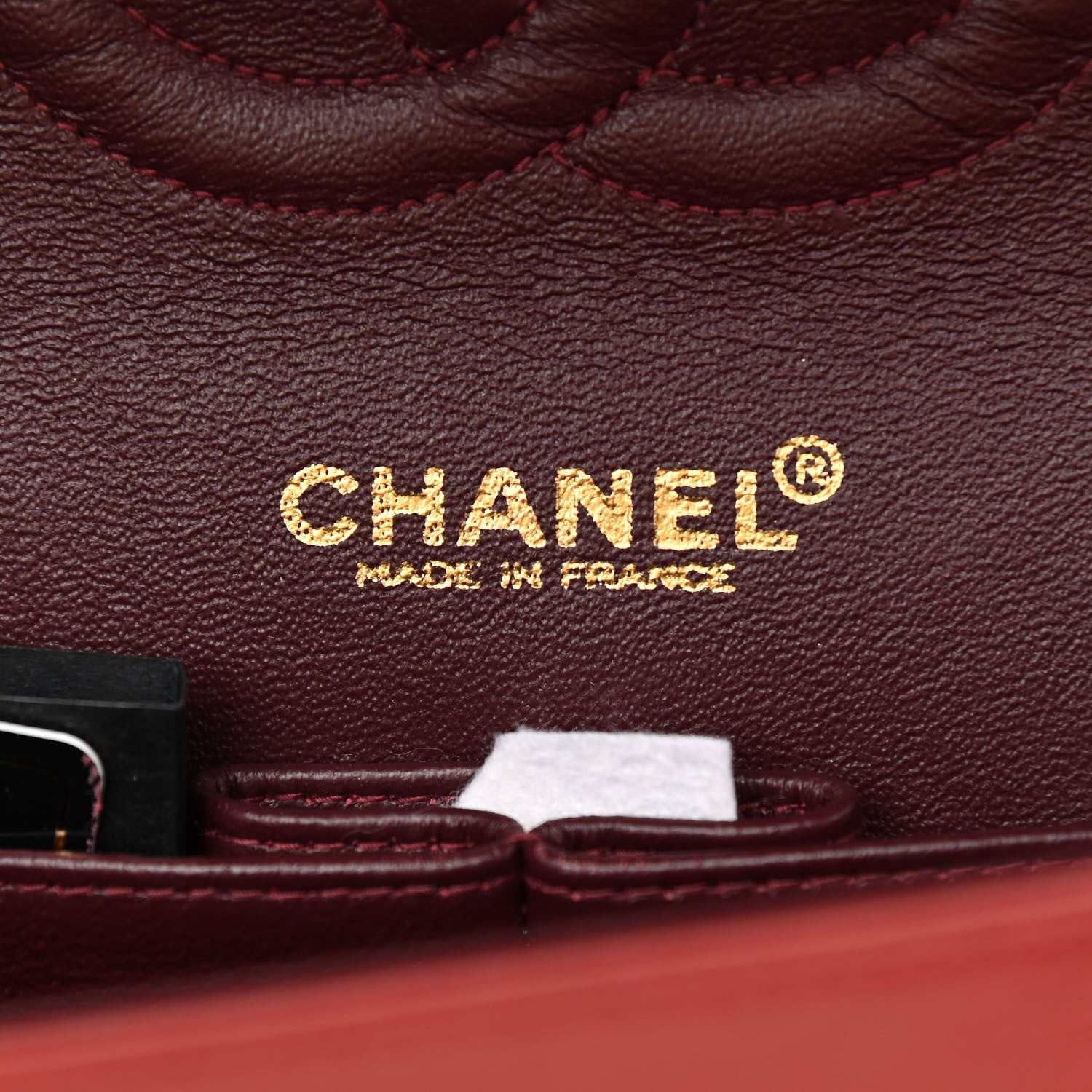Chanel Lambskin Quilted Medium Double Flap Dark Bordeaux 7 of 10
