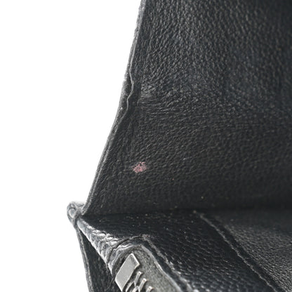 Saint Laurent Grain De Poudre Matelasse Chevron Monogram Monochrome Chain Wallet Black 14 of 15