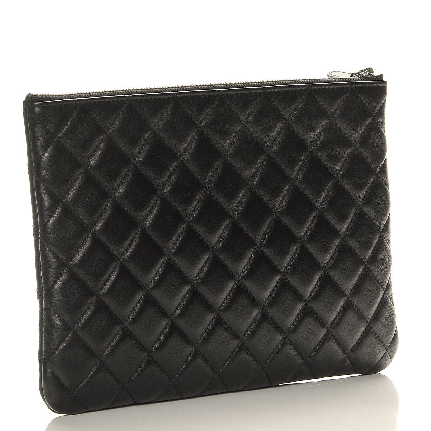Chanel Lambskin Quilted Medium Cosmetic Case Black 3 of 8