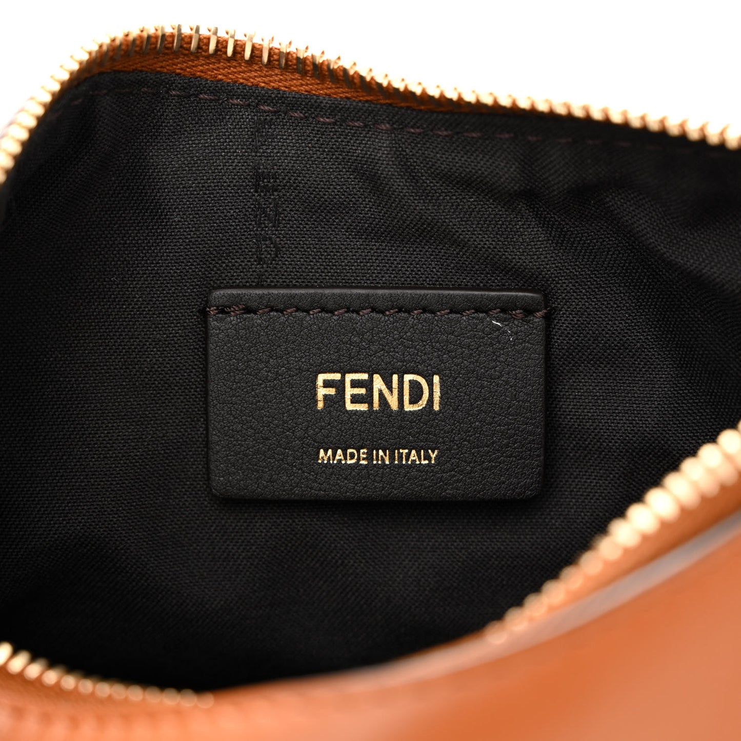 Vitello Grace Matte Mini Fendigraphy Hobo Bag Brandy
