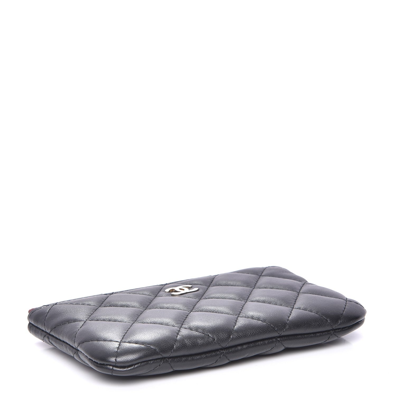 Chanel Lambskin Quilted Small Cosmetic Case Black 4 of 8