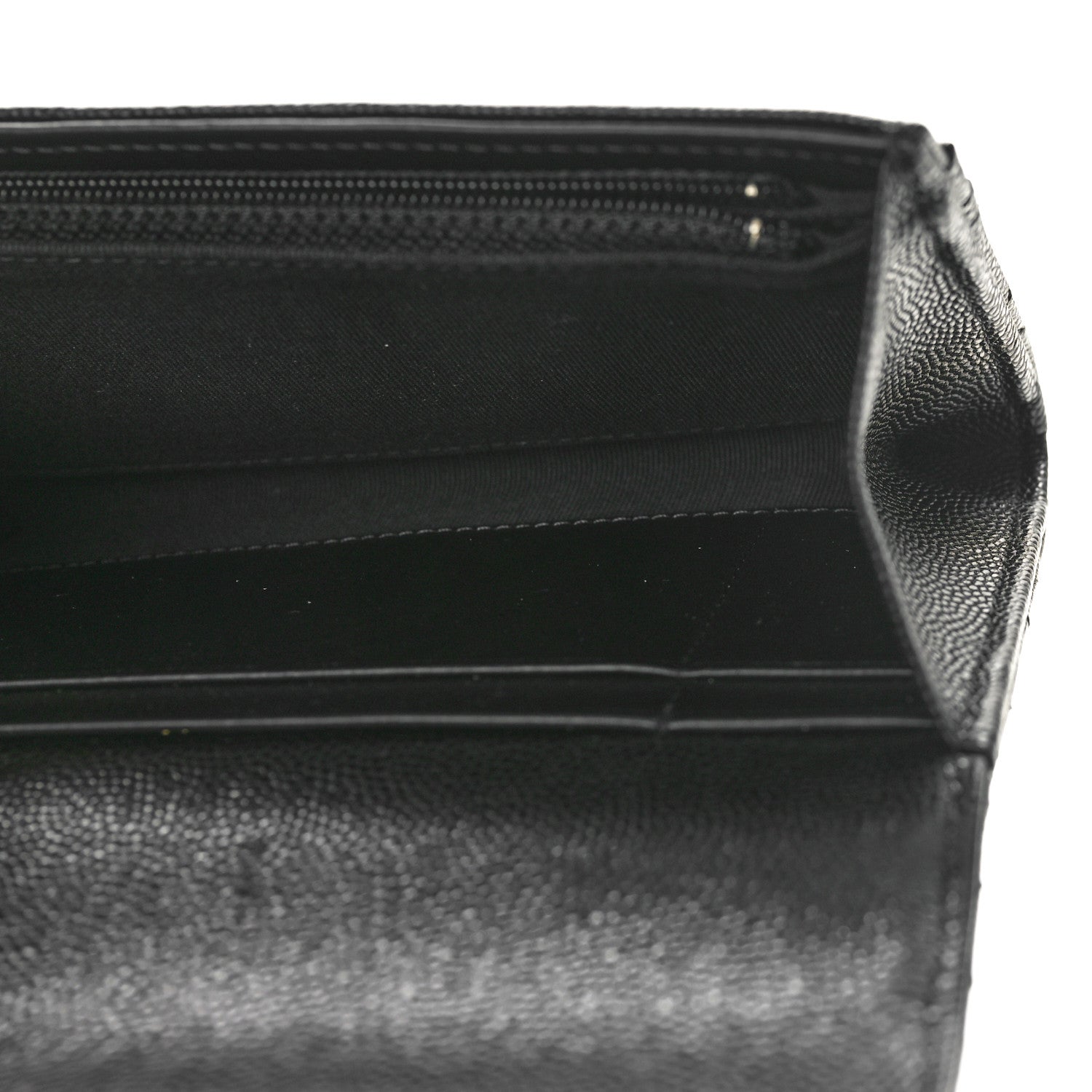 Chanel Caviar Quilted Crystal CC Large Gusset Flap Wallet Black 5 of 9
