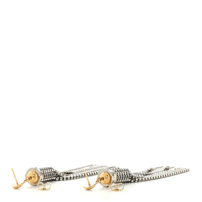 Louis Vuitton LOUIS VUITTON Crystal Strand Earrings Gold 4 of 5
