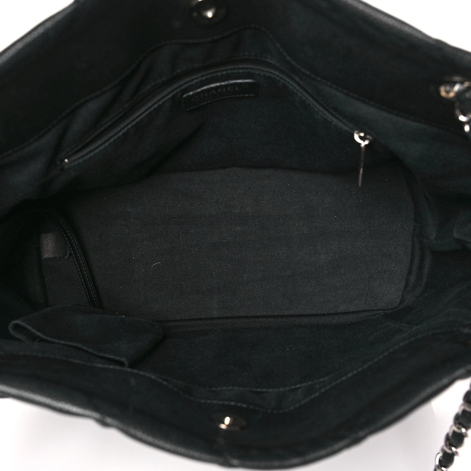 Chanel Caviar Quilted CC Timeless Soft Tote Black 5 of 9