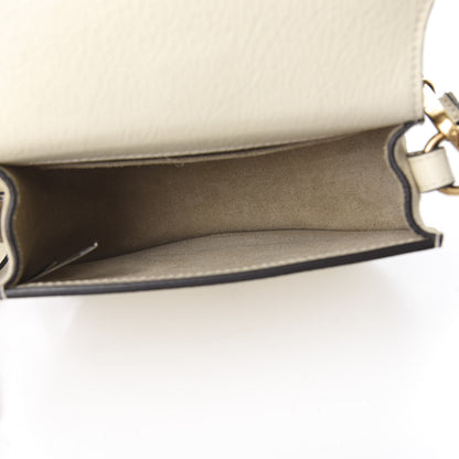 Chloe Calfskin Suede Small Nile Bracelet Bag Off White 4 of 8