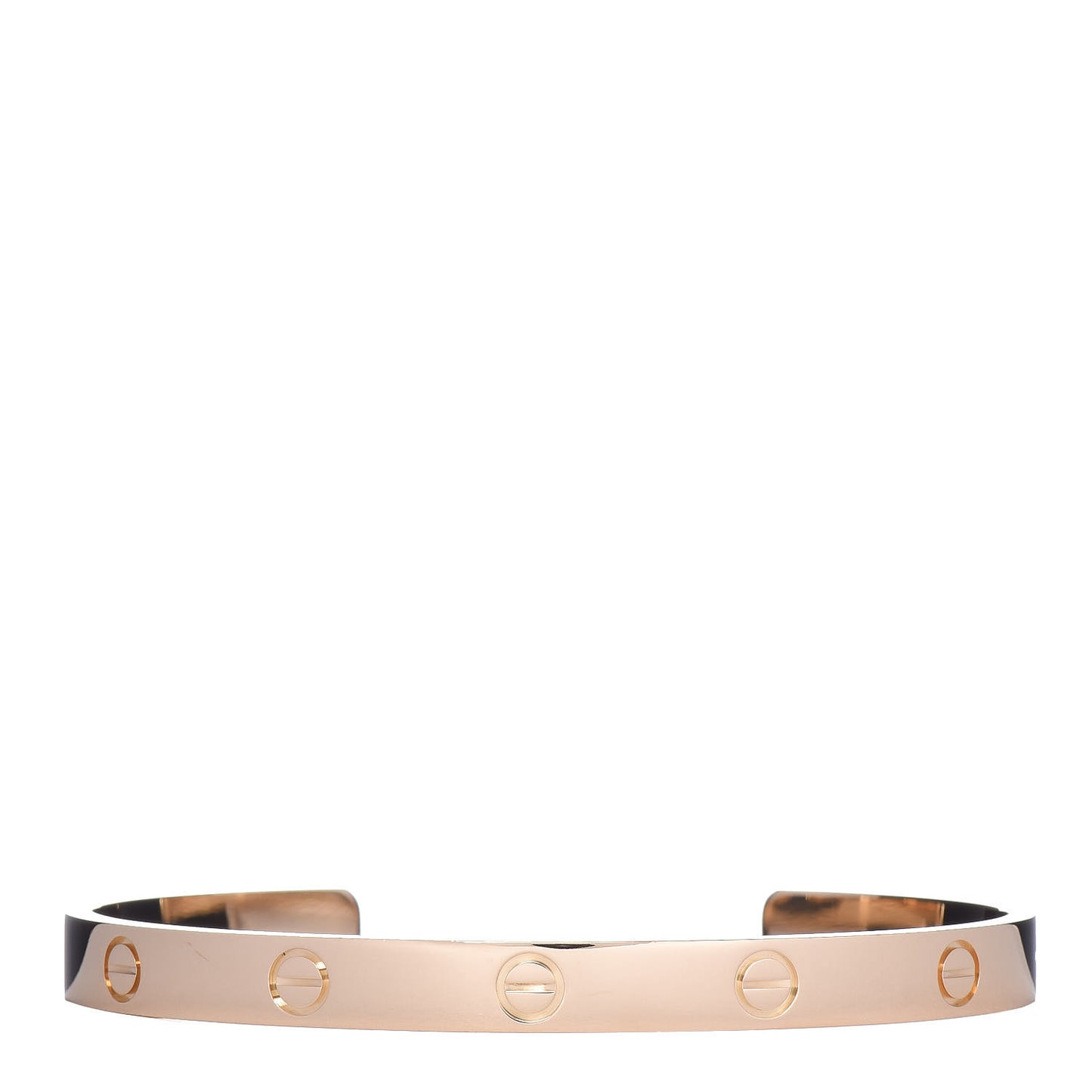 18K Yellow Gold LOVE Cuff Bracelet 19