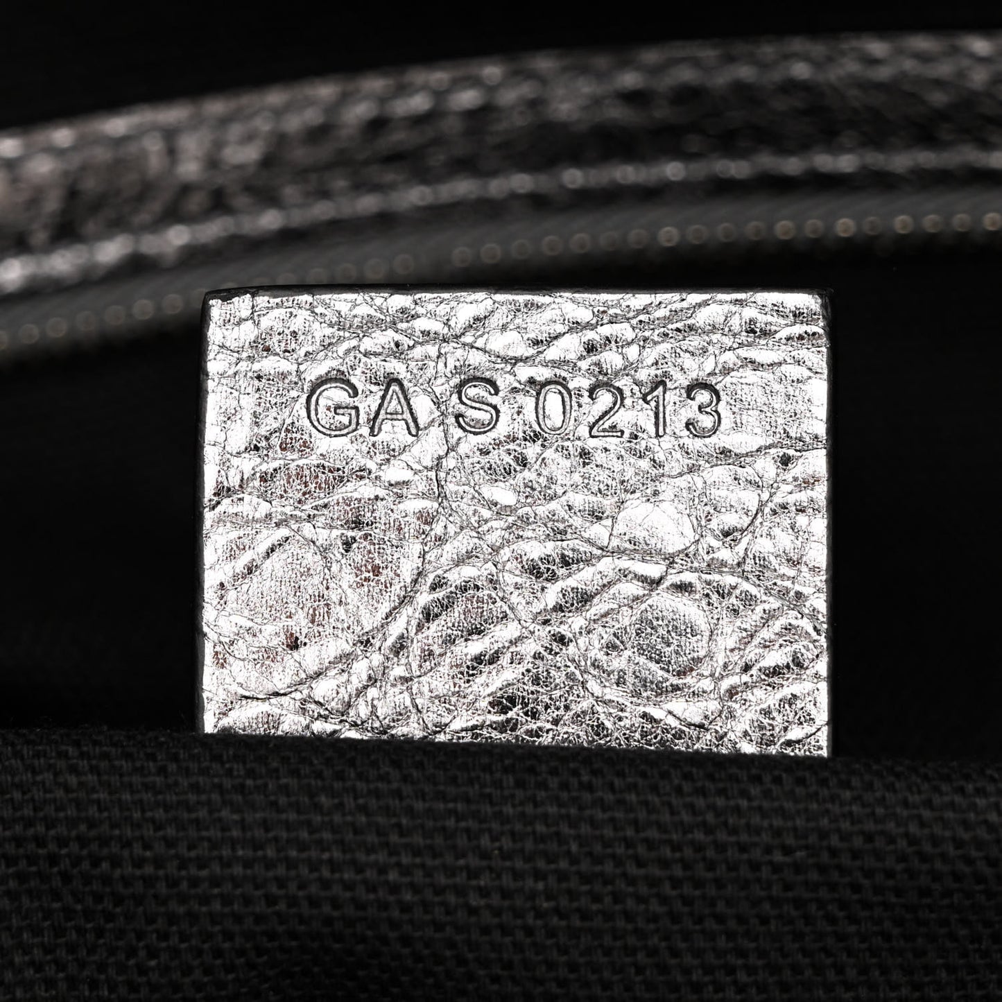 Metallic Calfskin Medium Voyou Bag Silver