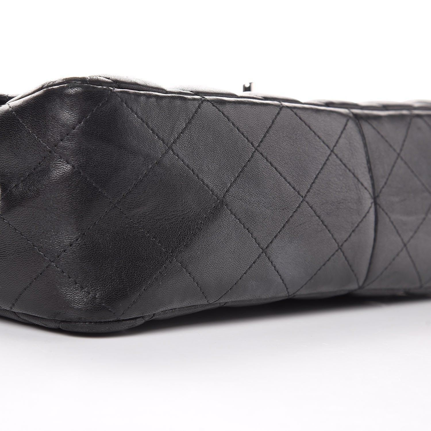 Chanel Lambskin Quilted Jumbo Single Flap Black 10 of 12