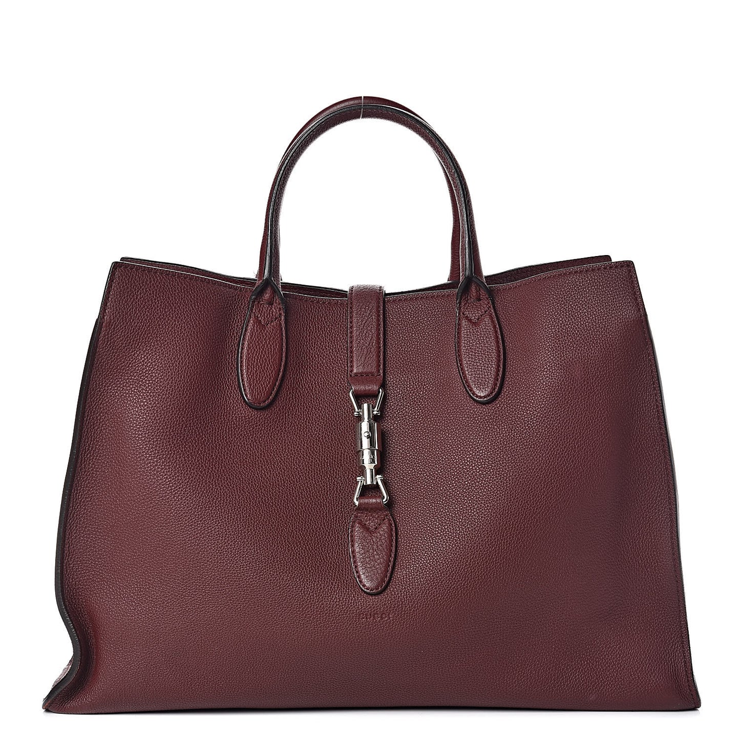 Soft Calfskin Medium Jackie Top Handle Bag Bordeaux