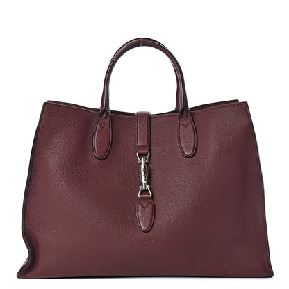 Gucci Soft Calfskin Medium Jackie Top Handle Bag Bordeaux 1 of 12