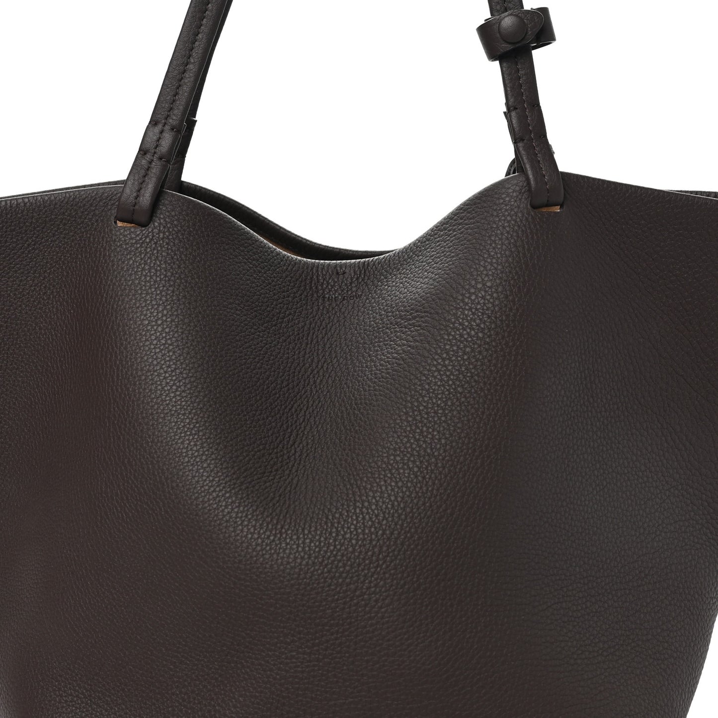 Grained Calfskin Park Tote Three Dark Taupe