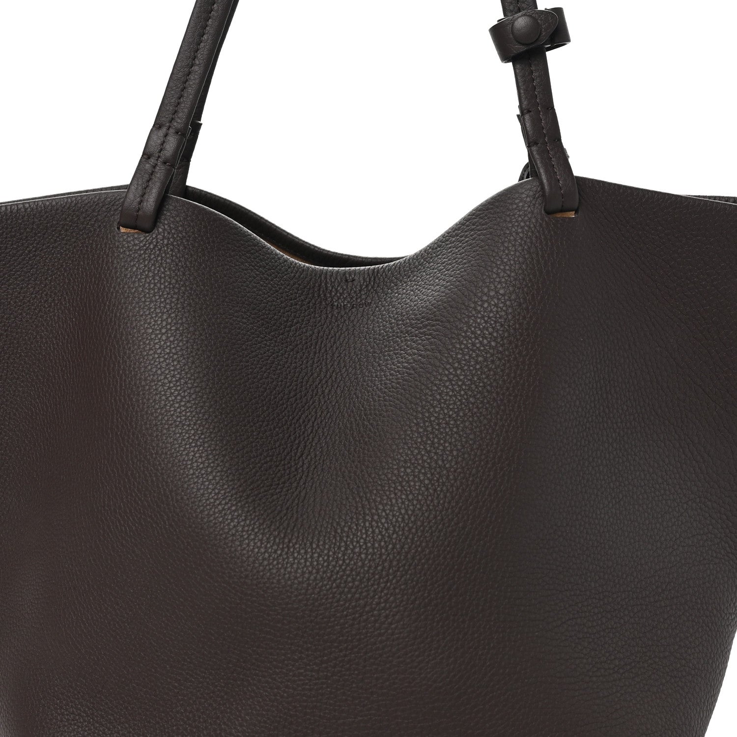 The Row Grained Calfskin Park Tote Three Dark Taupe 9 of 11