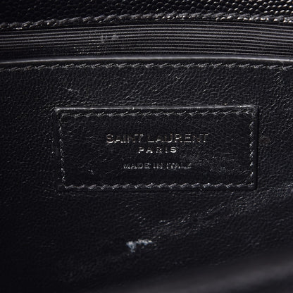 Saint Laurent Grain De Poudre Medium Classic Monogram Kate Satchel Black 6 of 10