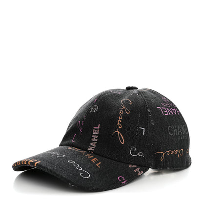 Chanel Denim Mood Cap Hat Black 1 of 9