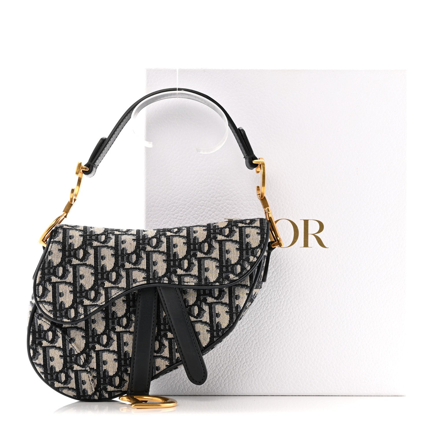 Christian Dior Oblique Mini Saddle Bag Blue 12 of 12