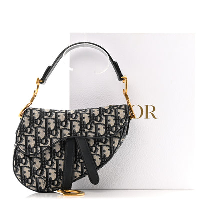 Christian Dior Oblique Mini Saddle Bag Blue 12 of 12