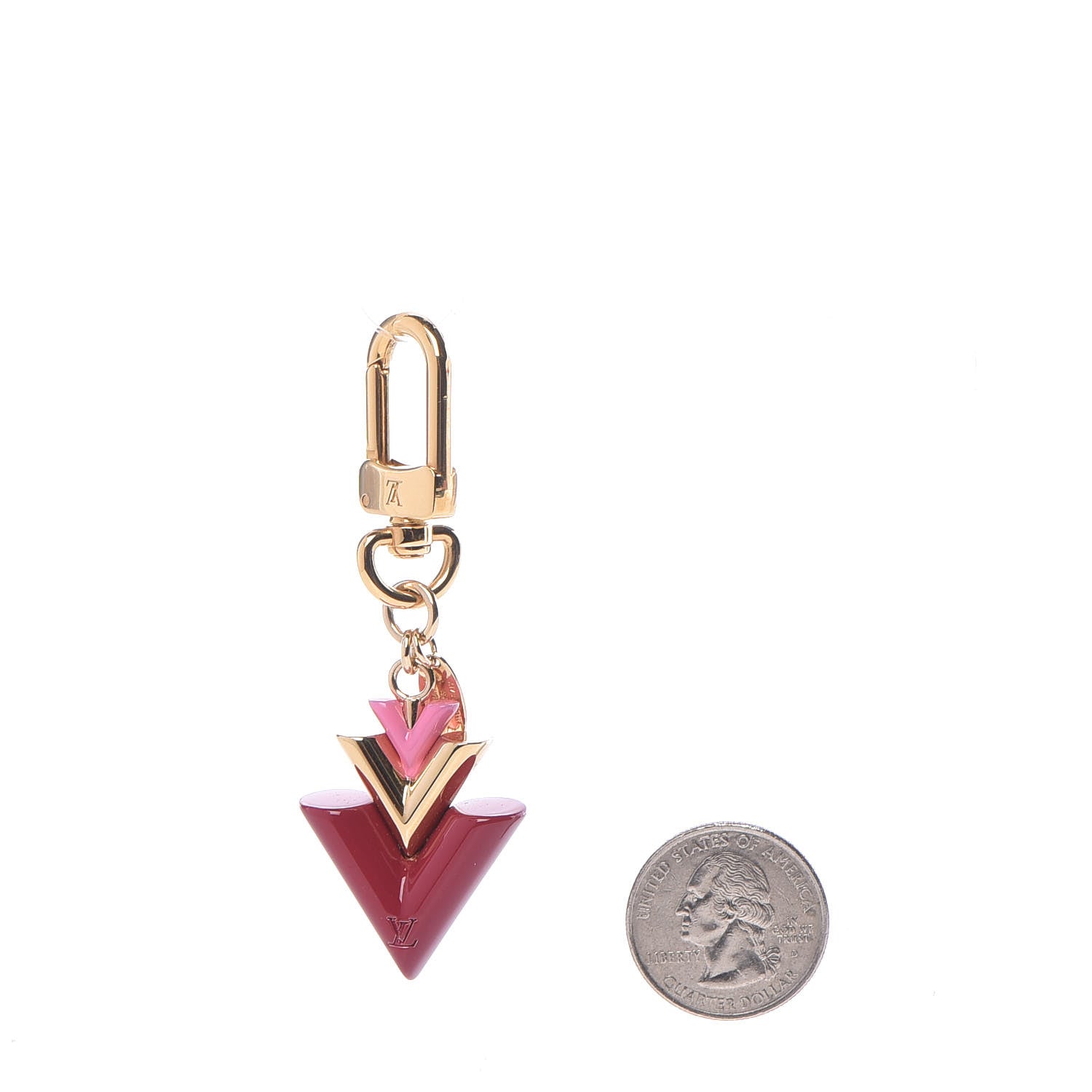 Louis Vuitton Jingle V Bag Charm Key Holder Pink 2 of 5