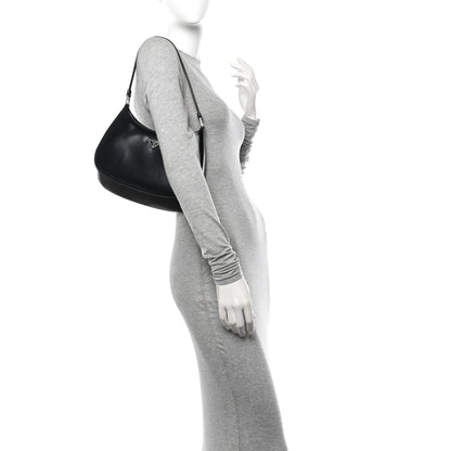 Prada Spazzolato Cleo Shoulder Bag Black 2 of 10