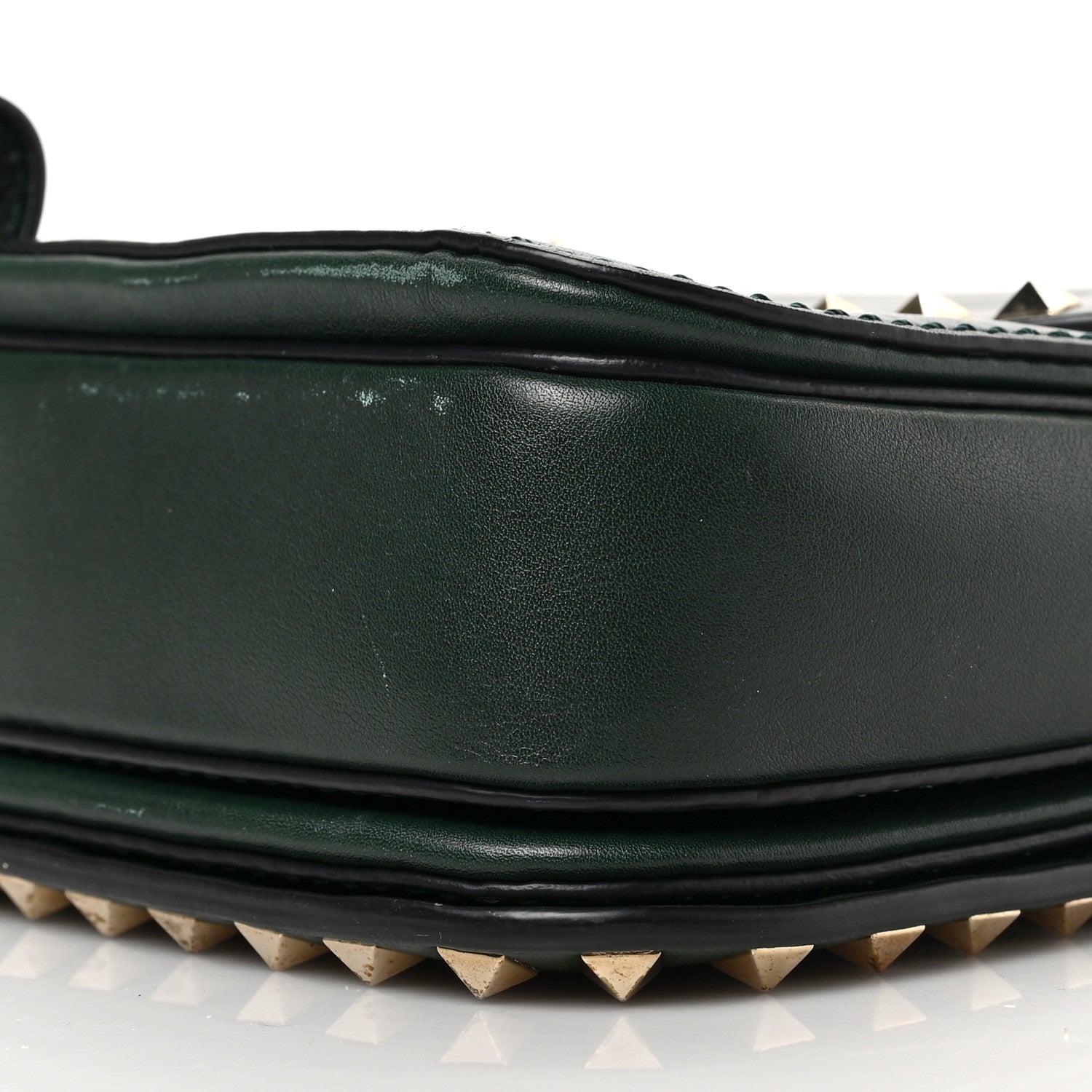 Valentino Garavani Vitello Rockstud Shoulder Flap Bag Green 8 of 10