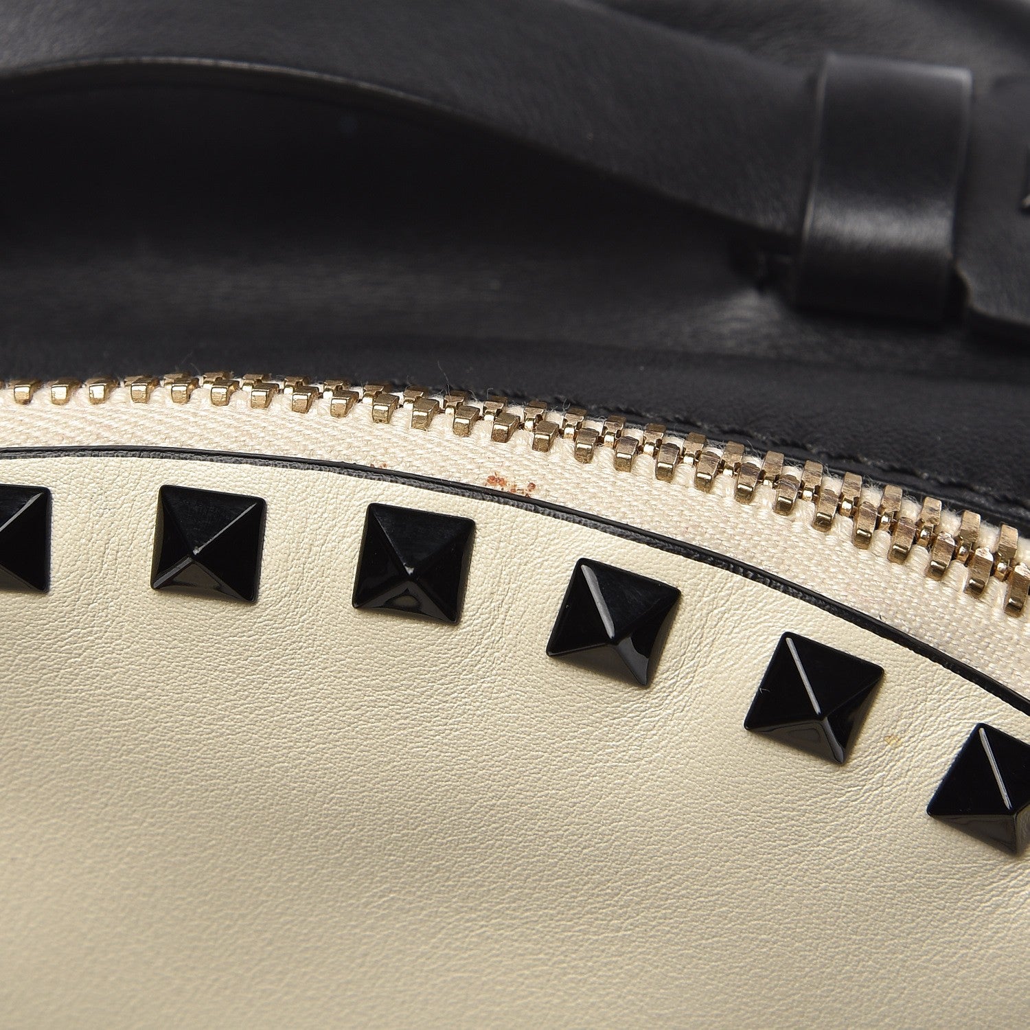 Valentino Garavani Vitello Medium Rockstud Backpack Ivory Black 7 of 7