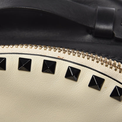 Valentino Garavani Vitello Medium Rockstud Backpack Ivory Black 7 of 7