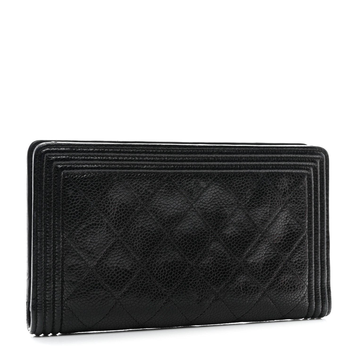 Chanel Caviar Quilted Boy Yen Wallet Black 3 of 11