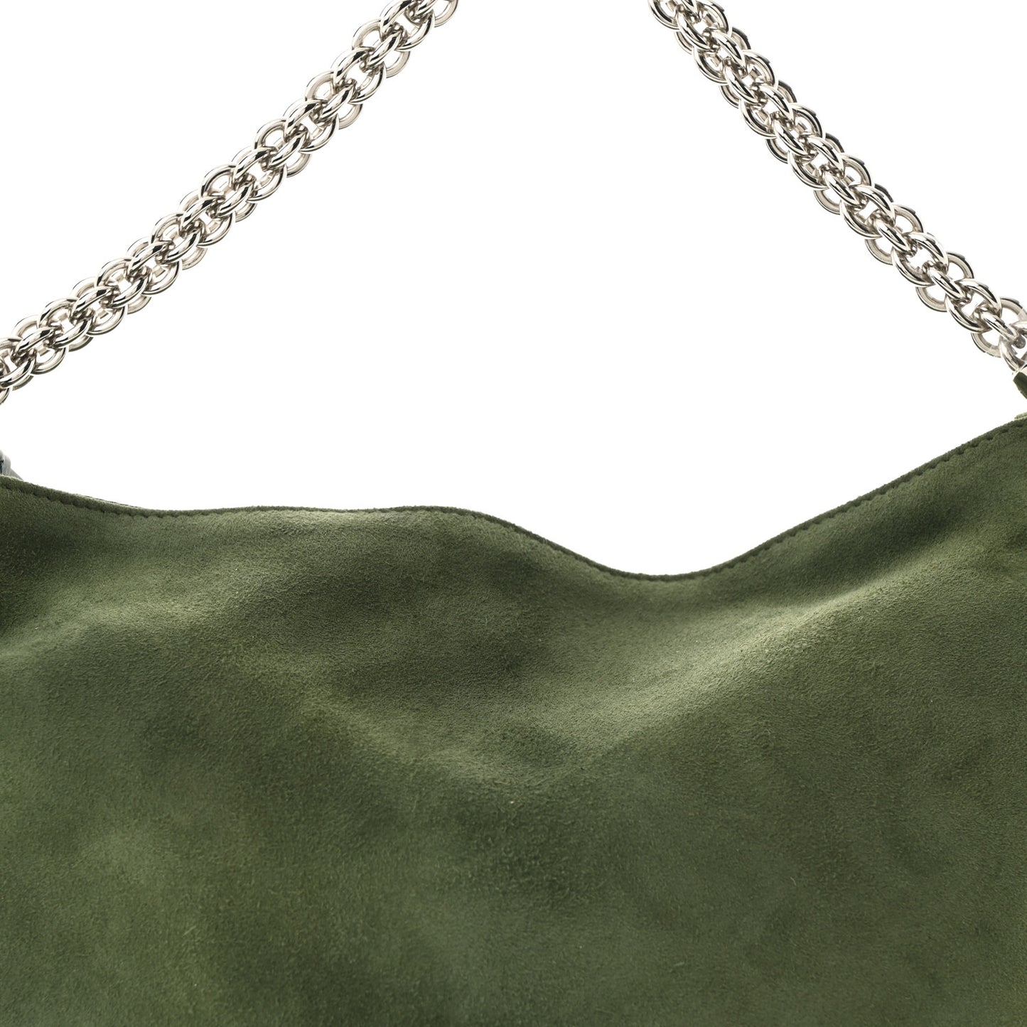 Suede Callie Shoulder Bag Green