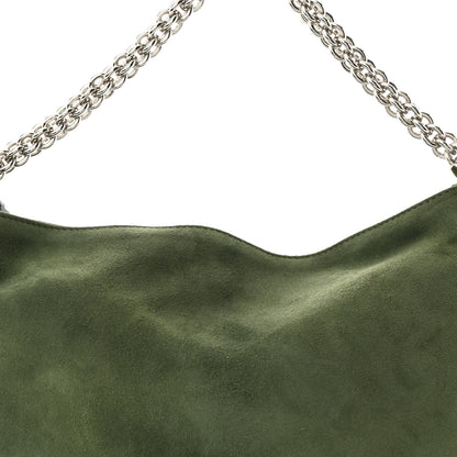 Jimmy Choo Suede Callie Shoulder Bag Green 7 of 9