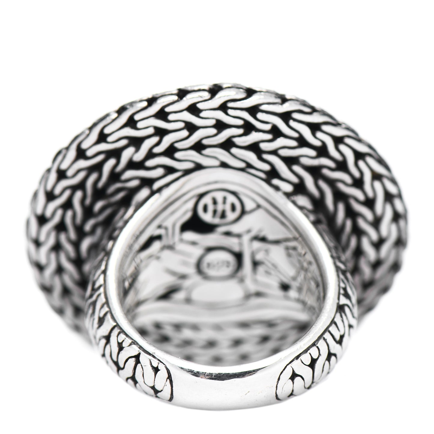 Sterling Silver Palu Hammered Dome Ring 54 7