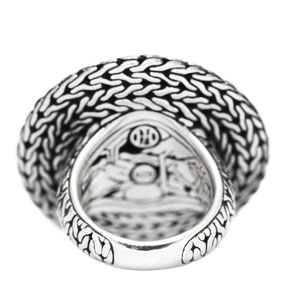 John Hardy Sterling Silver Palu Hammered Dome Ring 54 7 4 of 5