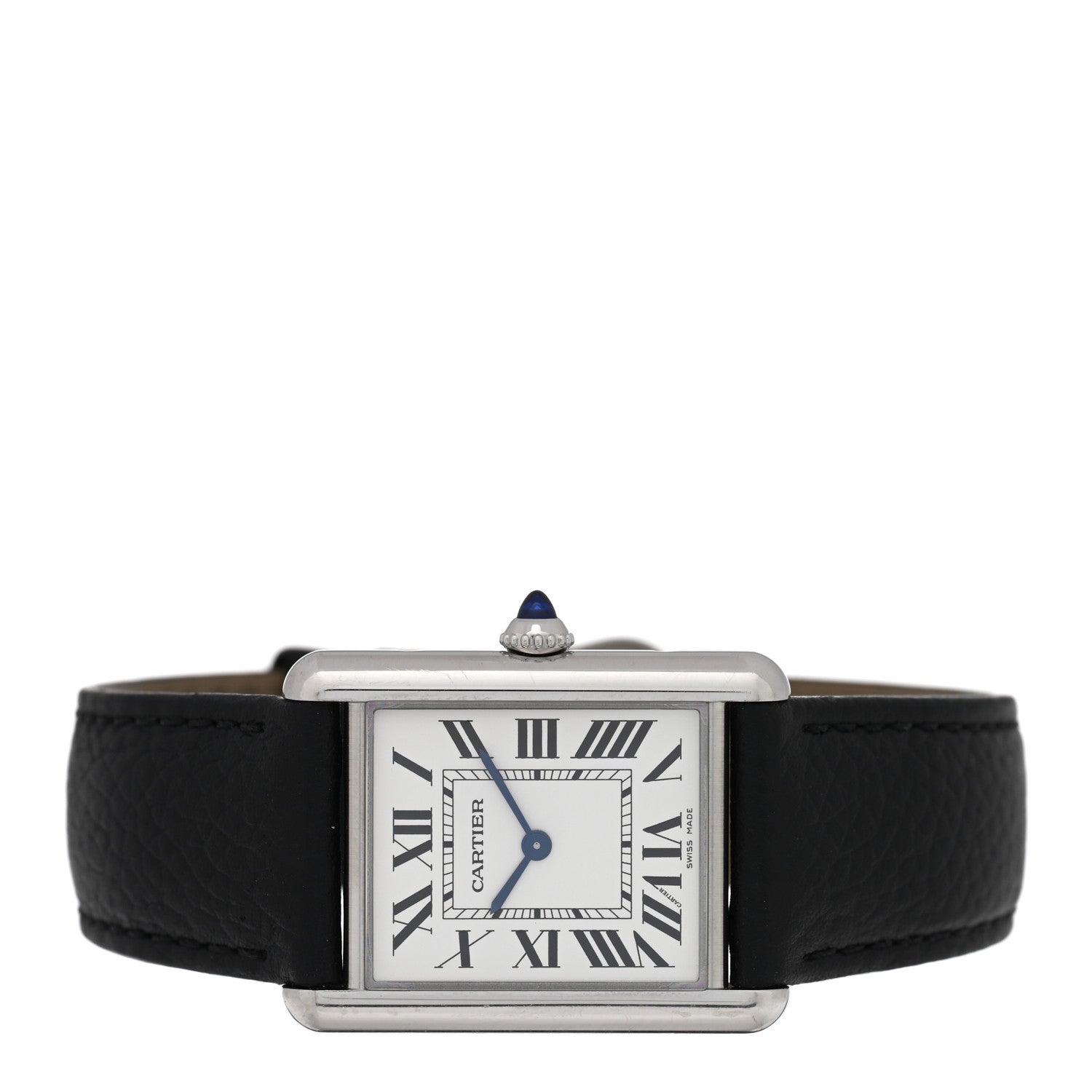 Cartier Stainless Steel Calfskin 25mm Must de Cartier Tank Quartz Watch 2 of 5