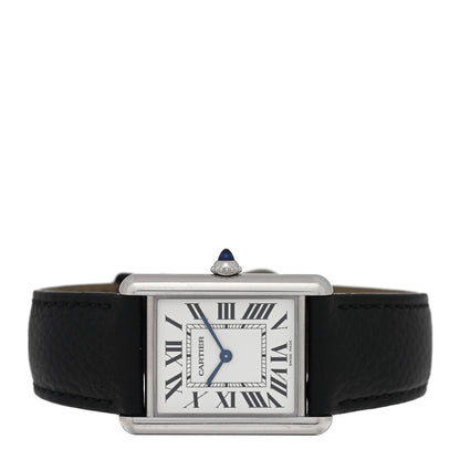 Cartier Stainless Steel Calfskin 25mm Must de Cartier Tank Quartz Watch 2 of 5