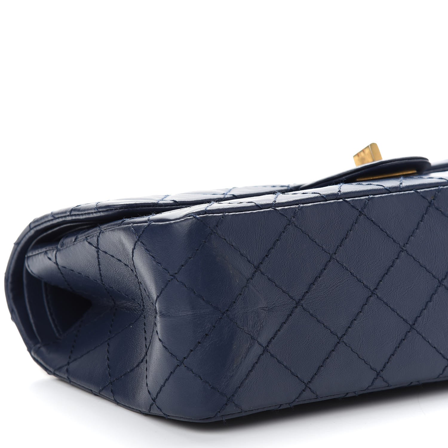 Chanel Aged Calfskin Quilted 2.55 Reissue 225 Flap Navy 7 of 8