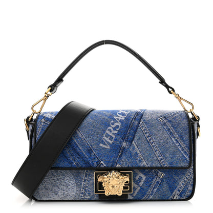 Fendi X VERSACE Denim Fendace Patchwork Baguette Blue 1 of 9