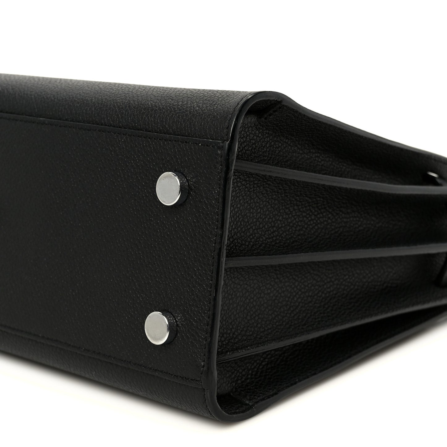 Grained Calfskin Small Sac De Jour Black