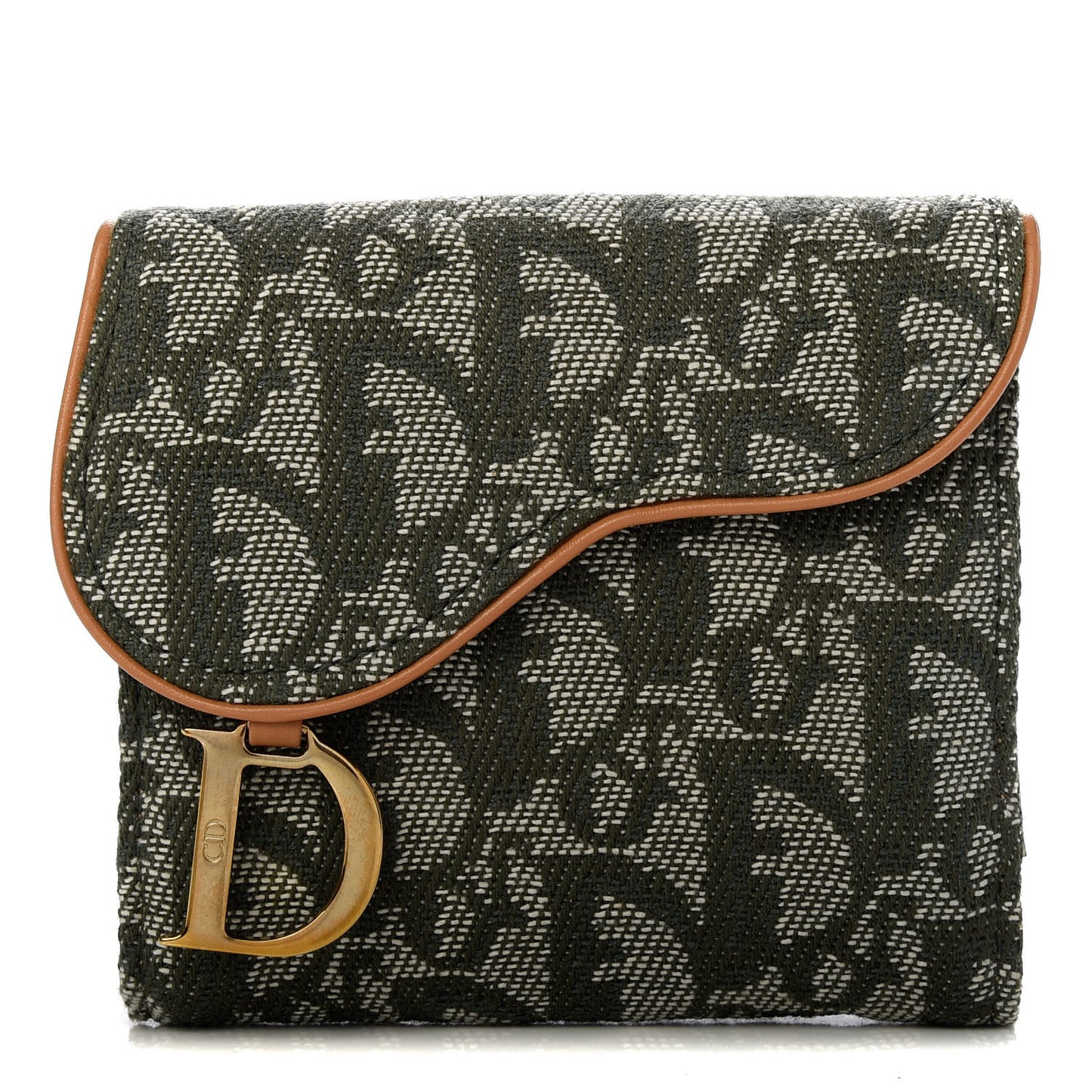 Monogram Compact Saddle Wallet Green