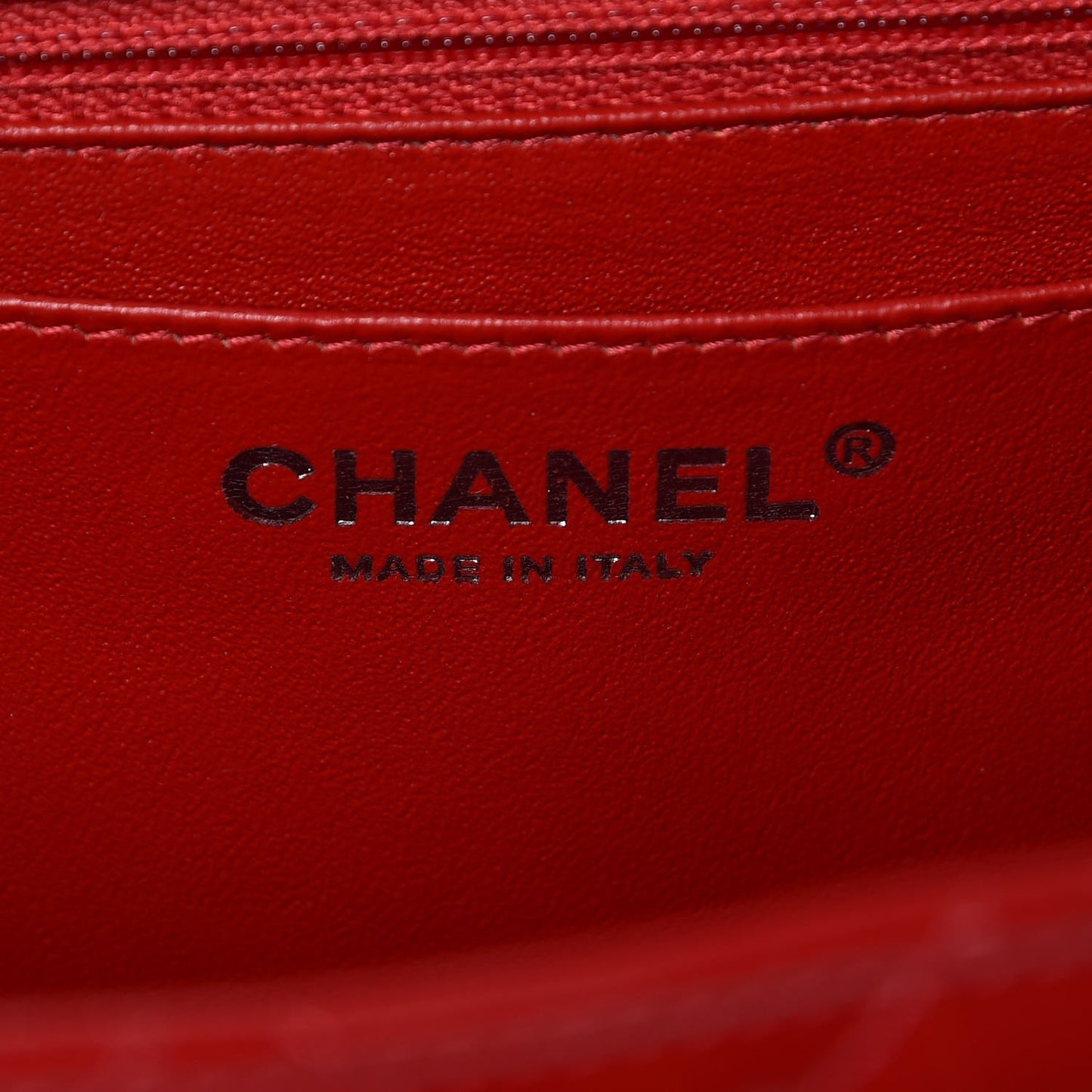 Patent Quilted Jumbo Single Flap Dark Red