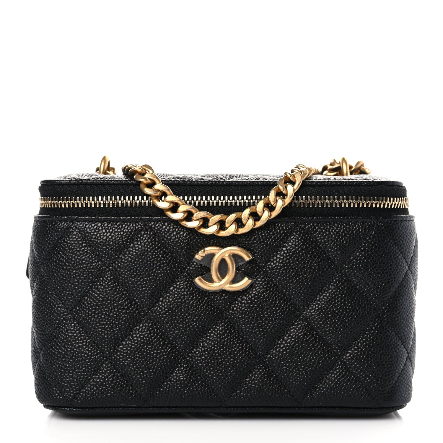 Chanel Caviar Quilted Sweetheart Vanity Case Black 1 of 10