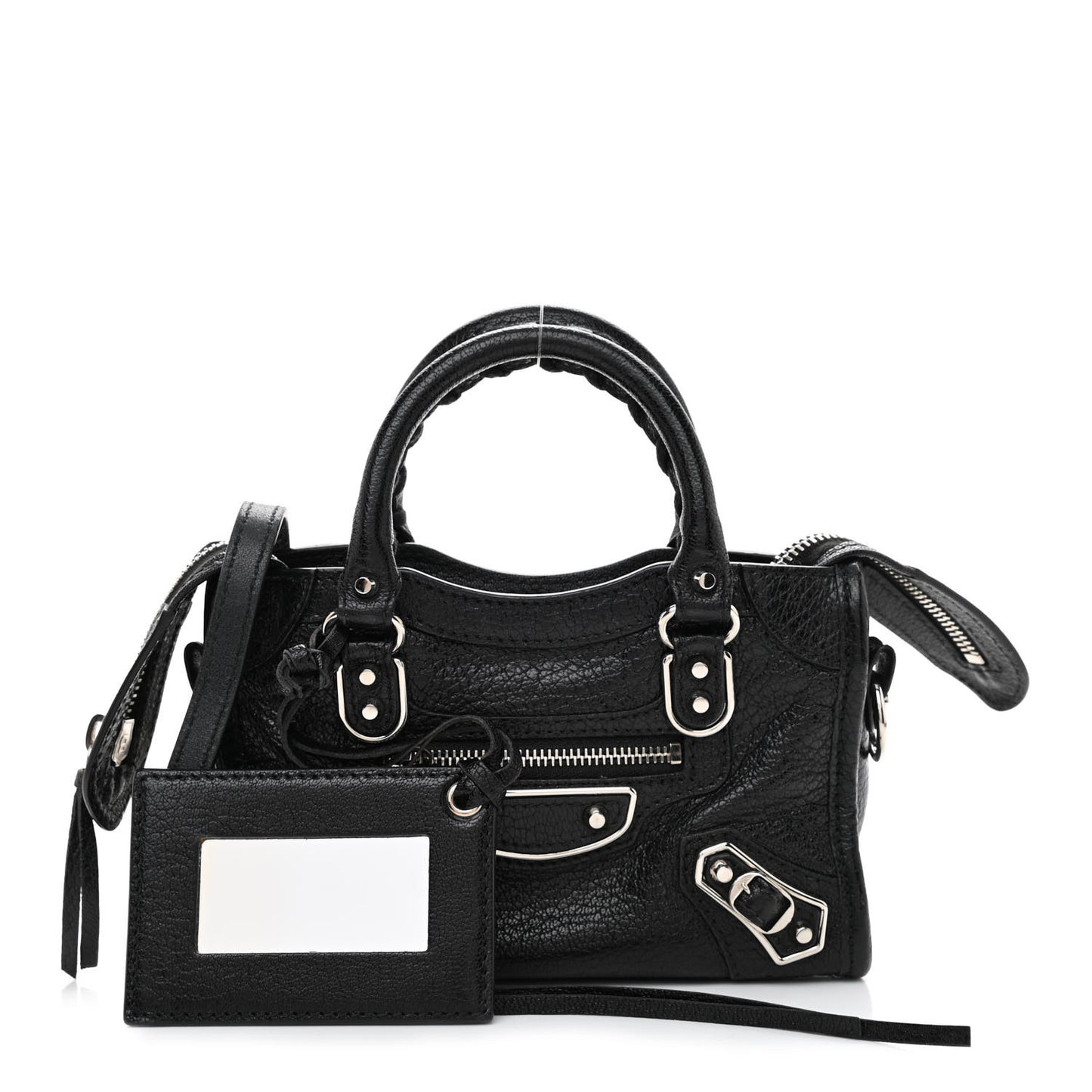 Agneau Classic Silver Hardware Nano City Black