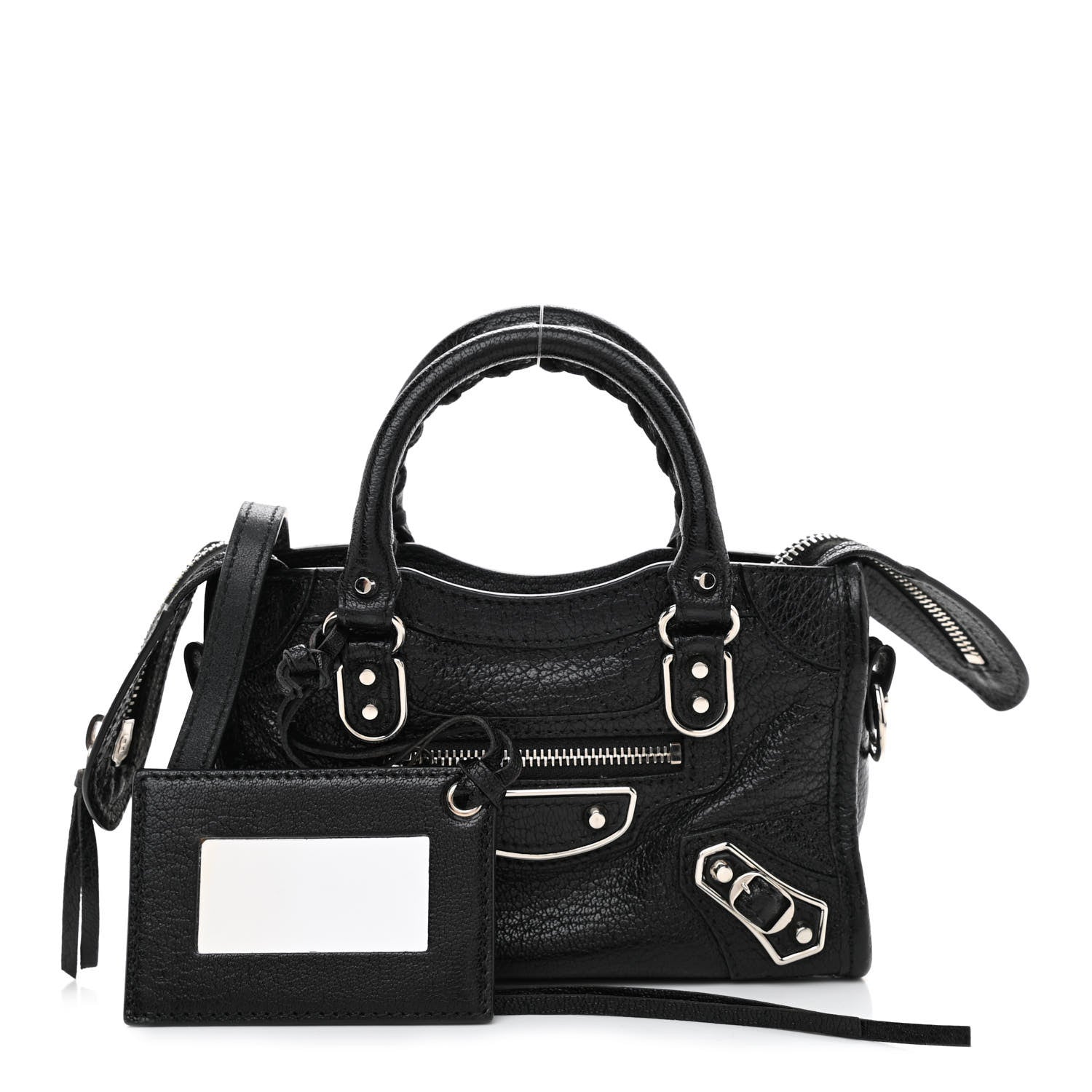 Balenciaga Agneau Classic Silver Hardware Nano City Black 1 of 9