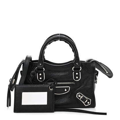 Balenciaga Agneau Classic Silver Hardware Nano City Black 1 of 9