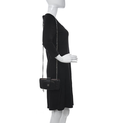Chanel Caviar Quilted Business Affinity Phone Holder With Chain Black 2 of 13