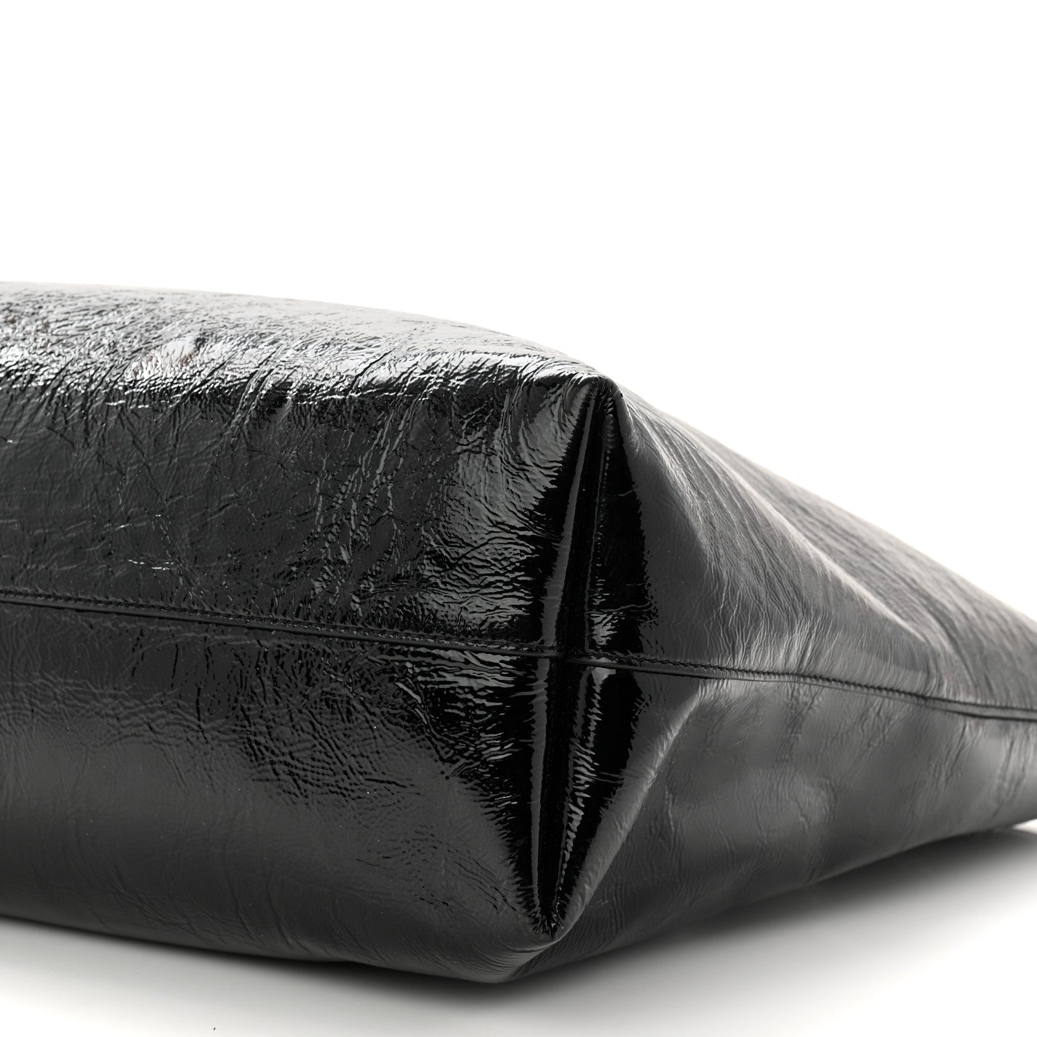Saint Laurent Patent Calfskin Large Shopping Tote Black 20 of 21