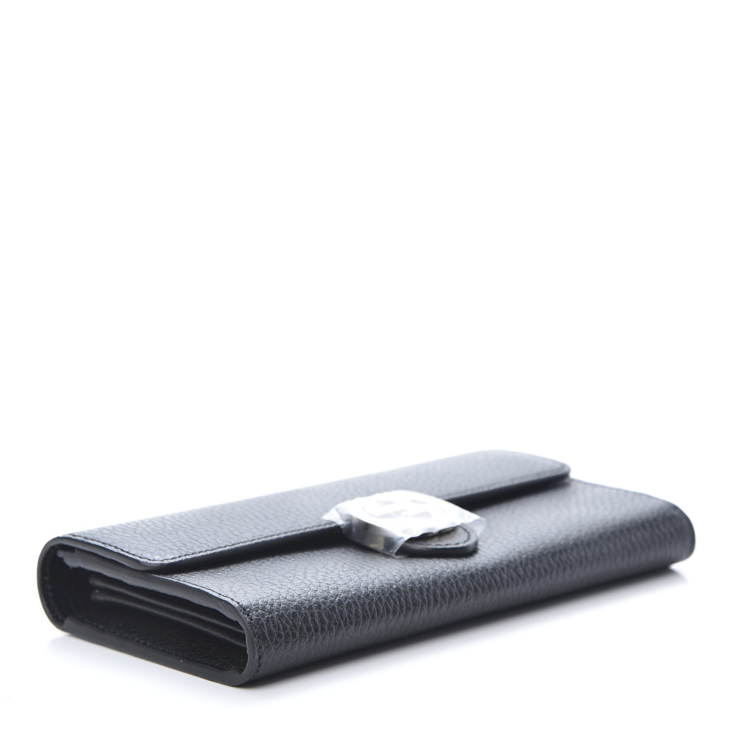 Gucci Dollar Calfskin Interlocking G Continental Wallet Black 4 of 8