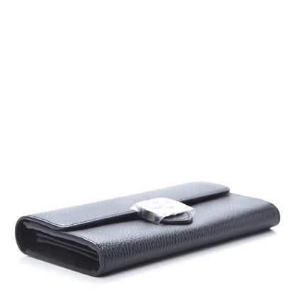 Gucci Dollar Calfskin Interlocking G Continental Wallet Black 4 of 8