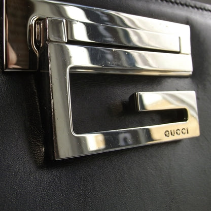 Gucci Leather Logo Shoulder Bag Black 8 of 9