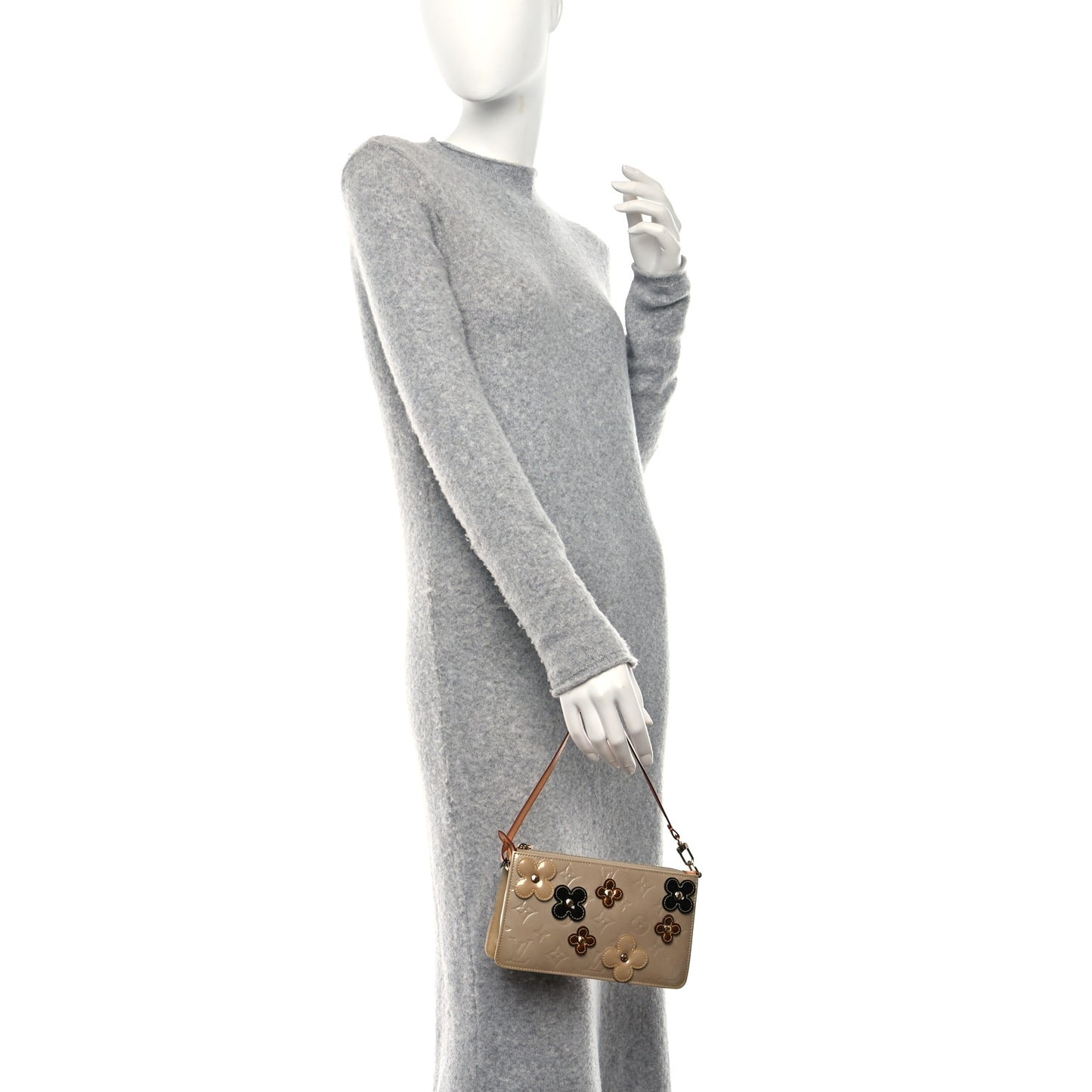 Vernis Lexington Fleurs Pochette Beige