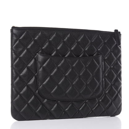 Chanel Caviar Quilted Medium Cosmetic Case Black 3 of 10