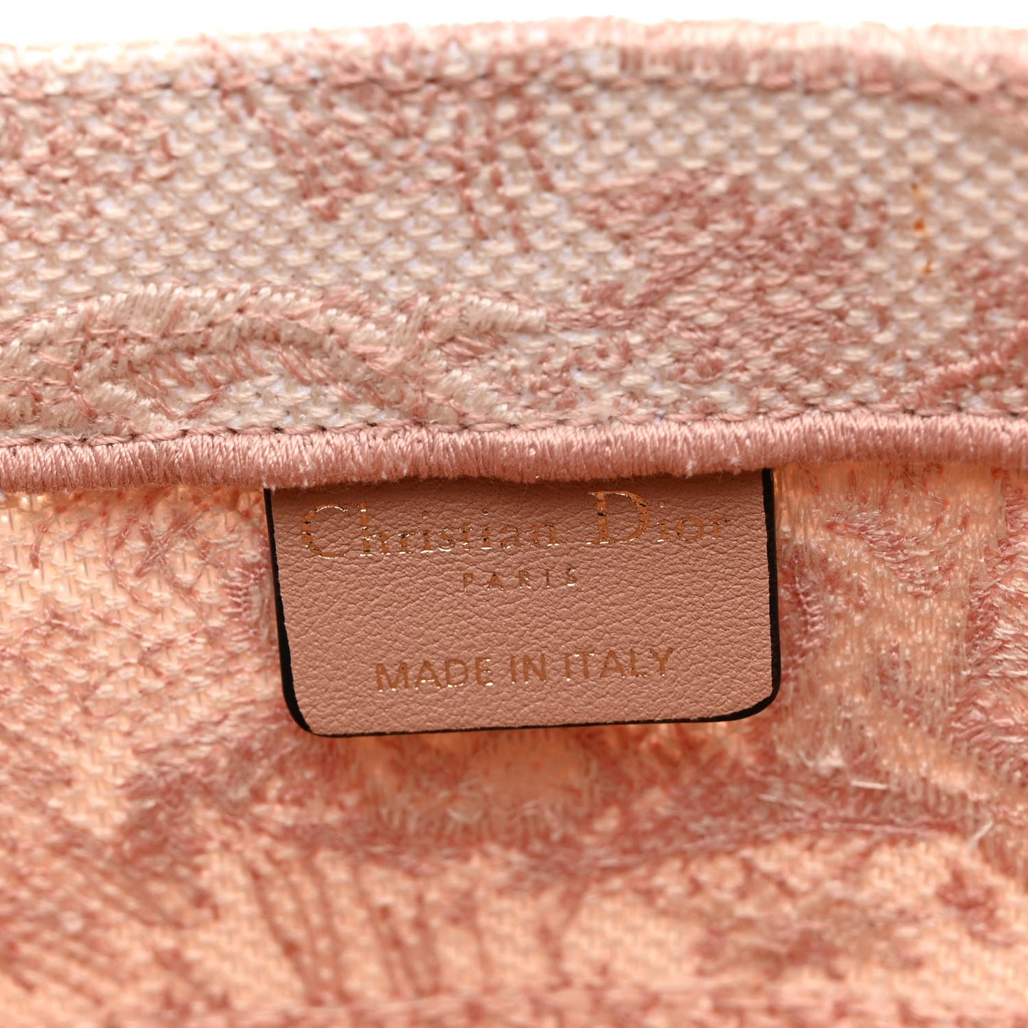 Canvas Toile De Jouy Embroidered Medium Book Tote Pink